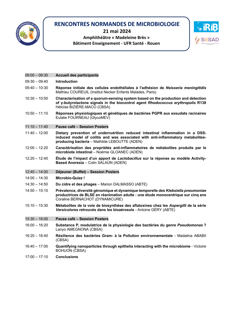 programme des rencontres